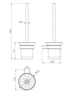 Ёршик Milacio Ultra MCU.964.GD брашированное золото